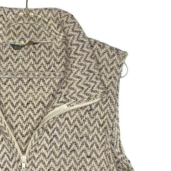 Branigan Weavers Womens Size Medium 100% Wool Vest Zip Up Irish Wool - Picture 3 of 10